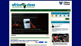 What Africaupclose.wilsoncenter.org website looked like in 2020 (4 years ago)