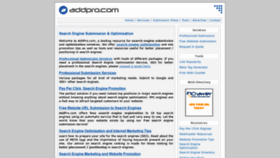 What Addpro.com website looked like in 2020 (4 years ago)