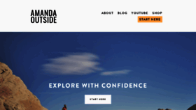 What Amandaoutside.com website looked like in 2020 (4 years ago)