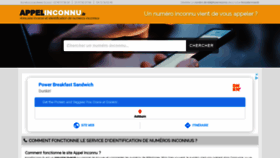 What Appelinconnu.fr website looked like in 2020 (4 years ago)
