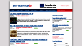 What Ako-investovat.sk website looked like in 2020 (4 years ago)