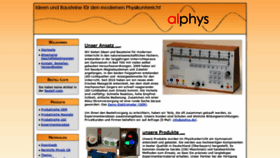 What Alphys.de website looked like in 2020 (4 years ago)