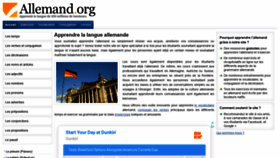 What Allemand.org website looked like in 2020 (4 years ago)