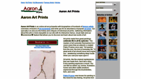 What Aaronartprints.org website looked like in 2020 (4 years ago)