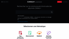 What Assistance.canalplus.com website looked like in 2020 (4 years ago)