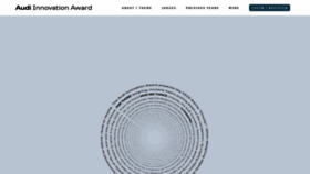 What Audiinnovationaward.com website looked like in 2020 (4 years ago)