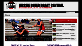 What Afldraftcentral.com.au website looked like in 2020 (4 years ago)