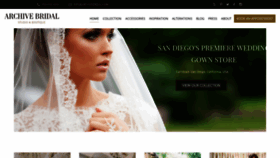 What Archivebridal.com website looked like in 2020 (4 years ago)