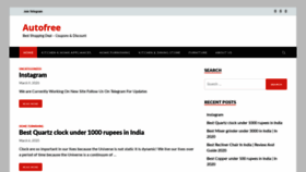 What Autofree.in website looked like in 2020 (4 years ago)