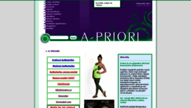 What A-priori.cz website looked like in 2020 (5 years ago)