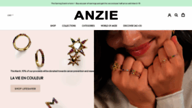 What Anzie.com website looked like in 2020 (4 years ago)