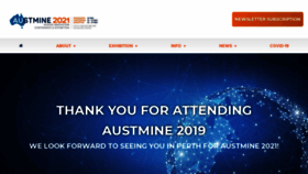 What Austmineconference.com.au website looked like in 2020 (4 years ago)
