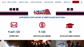 What Amillionthanks.org website looked like in 2020 (4 years ago)