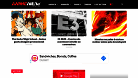 What Animenew.com.br website looked like in 2020 (4 years ago)