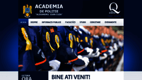 What Academiadepolitie.ro website looked like in 2020 (4 years ago)