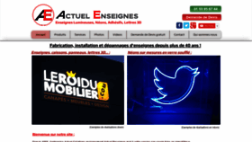 What Actuelenseignes.com website looked like in 2020 (4 years ago)