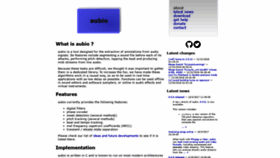 What Aubio.org website looked like in 2020 (4 years ago)