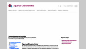 What Aquarius-characteristics.net website looked like in 2020 (4 years ago)