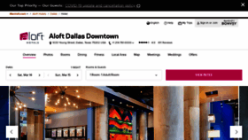 What Aloftdallasdowntown.com website looked like in 2020 (4 years ago)