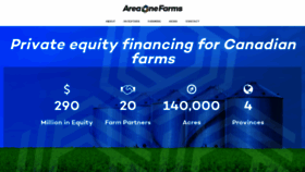 What Areaonefarms.ca website looked like in 2020 (4 years ago)