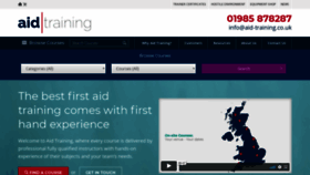 What Aid-training.co.uk website looked like in 2020 (4 years ago)