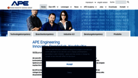 What Ape-engineering.de website looked like in 2020 (4 years ago)