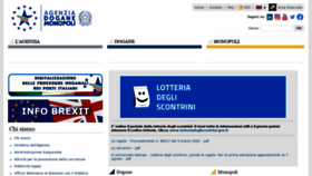What Agenziadoganemonopoli.gov.it website looked like in 2020 (4 years ago)