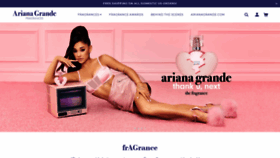 What Arianagrandefragrances.com website looked like in 2020 (4 years ago)