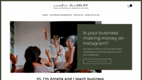 What Amelia-bartlett.com website looked like in 2020 (4 years ago)