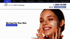 What Acclaimdermatology.com website looked like in 2020 (4 years ago)