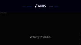 What Acus.pl website looked like in 2020 (4 years ago)