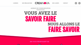 What Agencecreanova.com website looked like in 2020 (4 years ago)