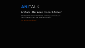 What Anitalk.de website looked like in 2020 (4 years ago)