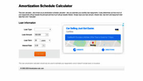 What Amortization-calc.com website looked like in 2020 (4 years ago)