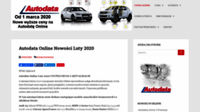 What Autodata.pl website looked like in 2020 (4 years ago)
