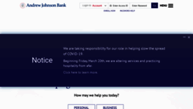 What Andrewjohnsonbank.com website looked like in 2020 (4 years ago)