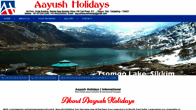 What Aayushholidays.co.in website looked like in 2020 (4 years ago)