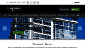 What Alspec.com.au website looked like in 2020 (4 years ago)