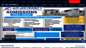 What Au.edu.pk website looked like in 2020 (4 years ago)