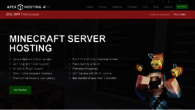 What Apexminecrafthosting.com website looked like in 2020 (4 years ago)