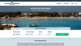 What Ayianapahotelsresorts.com website looked like in 2020 (4 years ago)