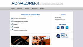What Advalorem.co.za website looked like in 2020 (4 years ago)