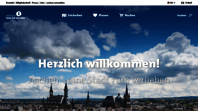 What Aachen-tourismus.de website looked like in 2020 (4 years ago)