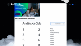 What Andelska-cisla.cz website looked like in 2020 (4 years ago)
