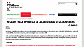 What Alimentation.gouv.fr website looked like in 2020 (4 years ago)