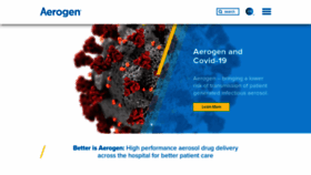 What Aerogen.com website looked like in 2020 (4 years ago)