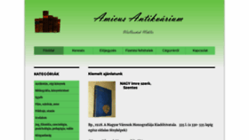 What Amicusantikvarium.hu website looked like in 2020 (4 years ago)