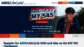 What Aidslifecycle.org website looked like in 2020 (4 years ago)