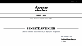 What Aproposmagazine.dk website looked like in 2020 (4 years ago)