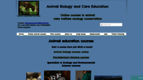 What Animalbiologyandcare.co.uk website looked like in 2020 (4 years ago)